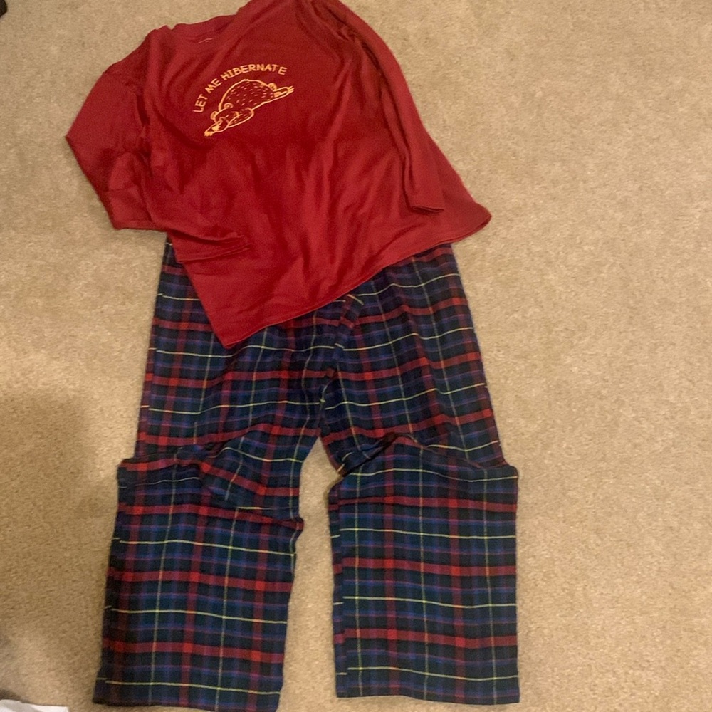 LL Bean boys pajama set size 10-12